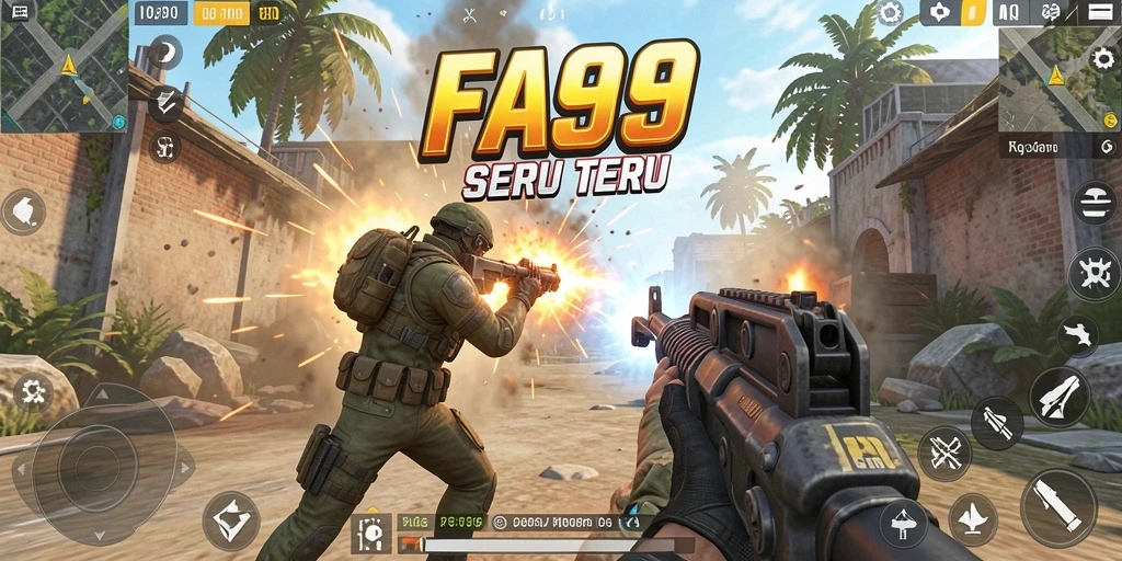 Tampilan utama gameplay FA99 yang seru dan mendebarkan.