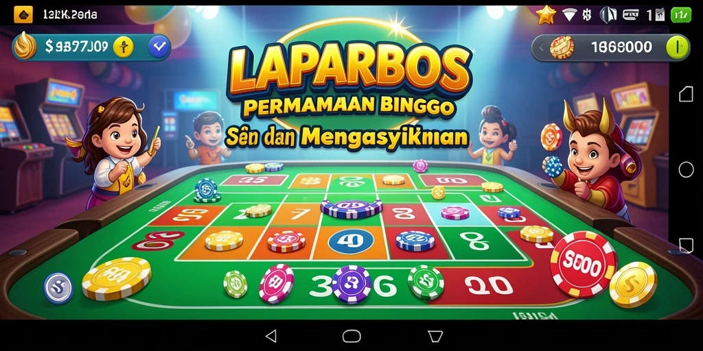 Screenshot utama LAPARBOS menampilkan gameplay Bingo yang seru.