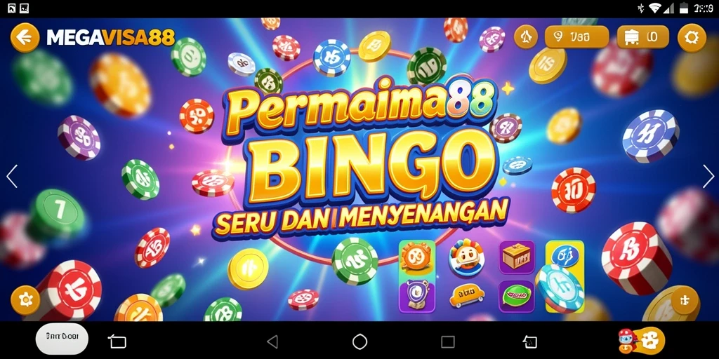 Screenshot gameplay MEGAVISA88 yang menampilkan suasana Bingo yang seru.