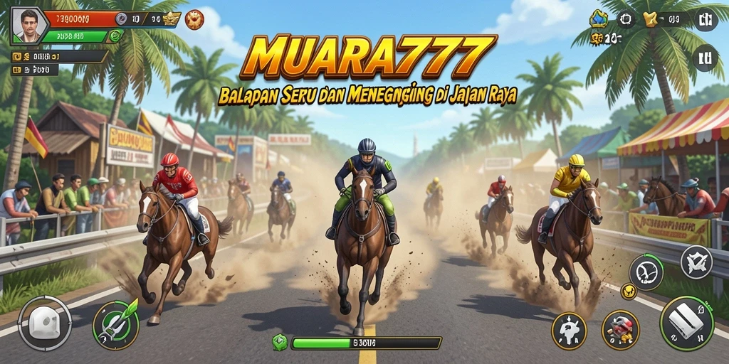 Tampilan gameplay menegangkan dalam balapan MUARA777.