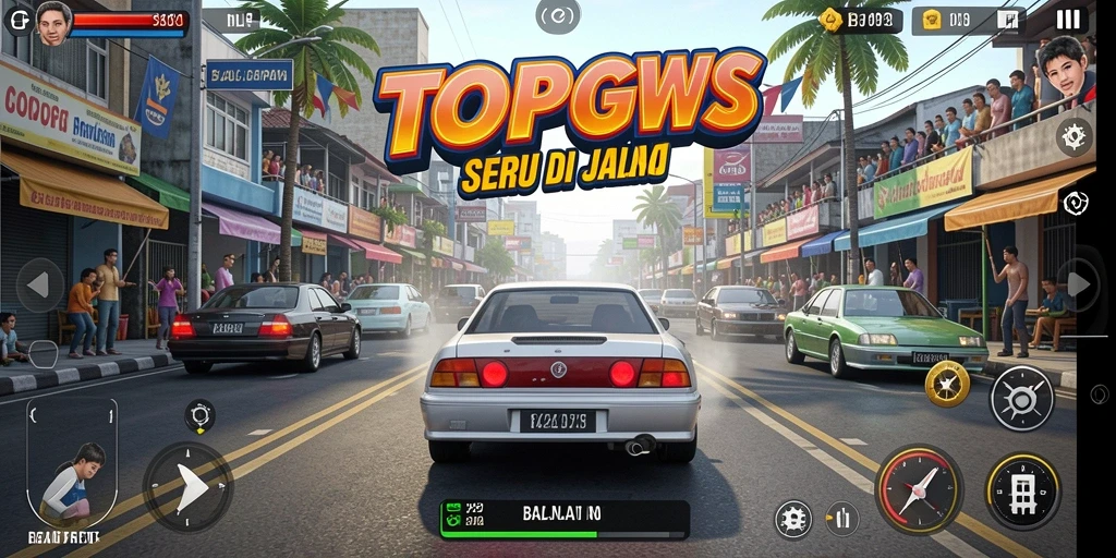 Tampilan gameplay balapan seru di TOOPGWS.
